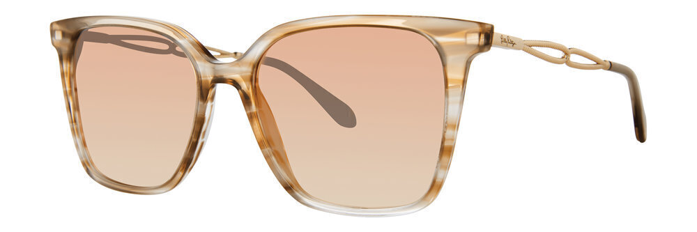 Lilly Pulitzer Newport Sunglasses Sand Horn 55mm